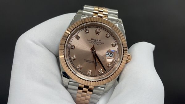 Logbook watch strap to strap rose gold dial rose gold 41MM diameter 3532 movement