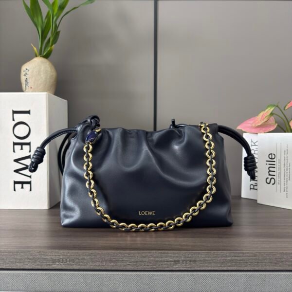 Soft Nappa goat leather Flamenco Purse pouch in deep blue