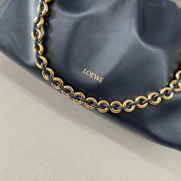 Soft Nappa goat leather Flamenco Purse pouch in deep blue - Image 10