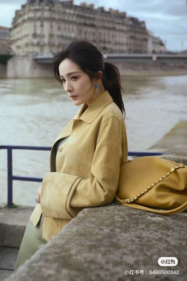 Soft Nappa Sheep Leather Flamenco Purse Lucky Bag Yellow